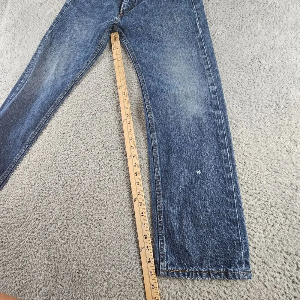 Levis 505 Jeans Mens 32x29* Blue Denim Regular Straight Distressed Skater Grunge